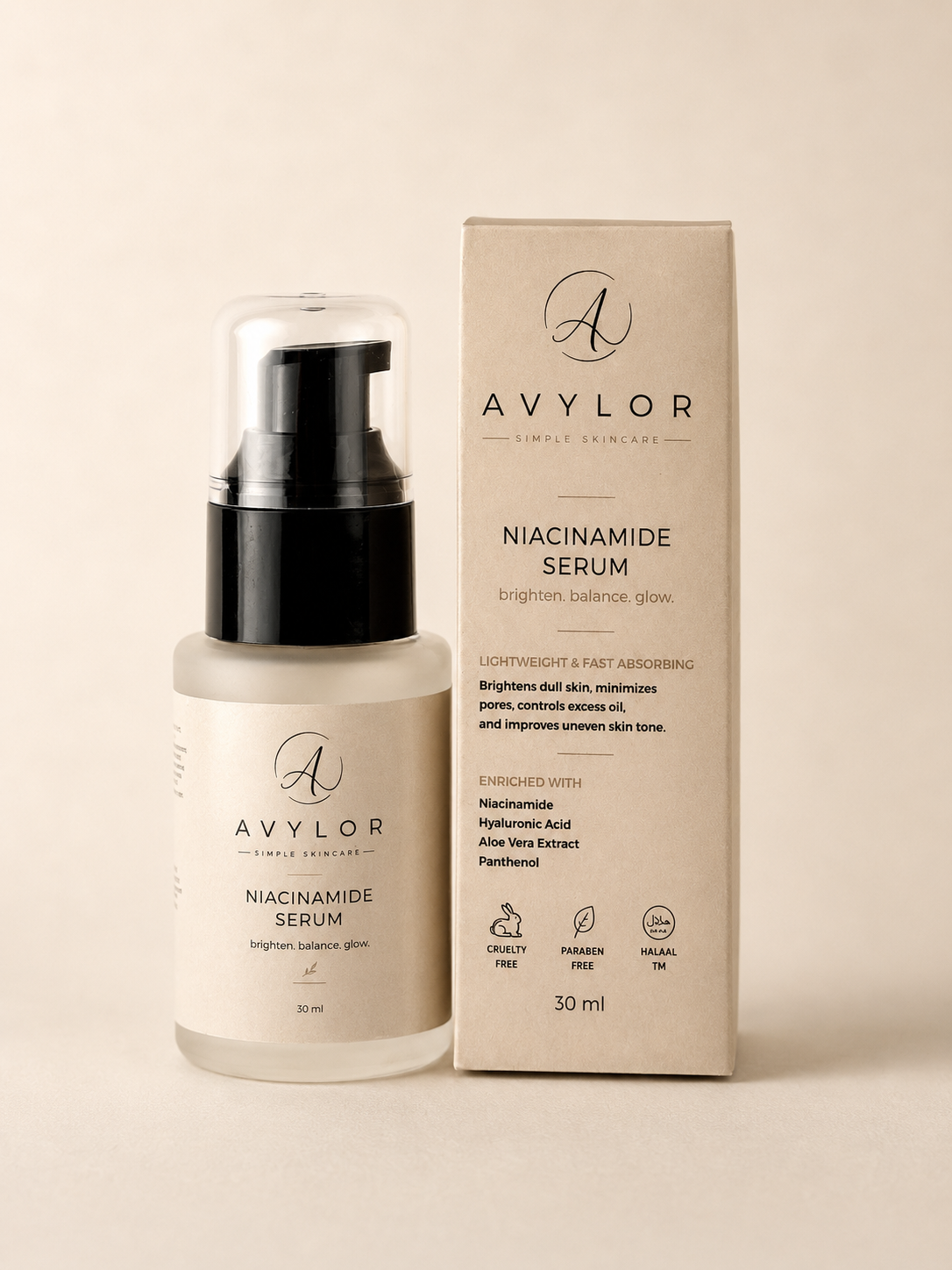 Avylor Niacinamide Serum 30 ml bottle with box